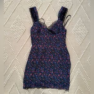 More to Come Irene Mini Dress in Black Floral